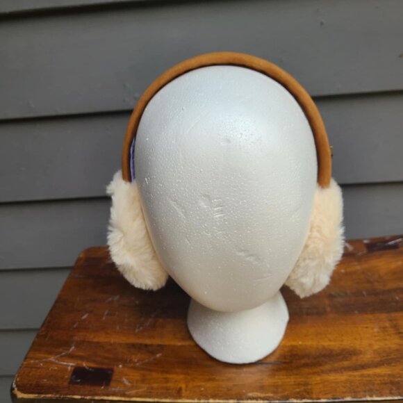 Koolaburra by UGG Chestnut Off White Faux Fur Earmuffs NWT! - Picture 1 of 11